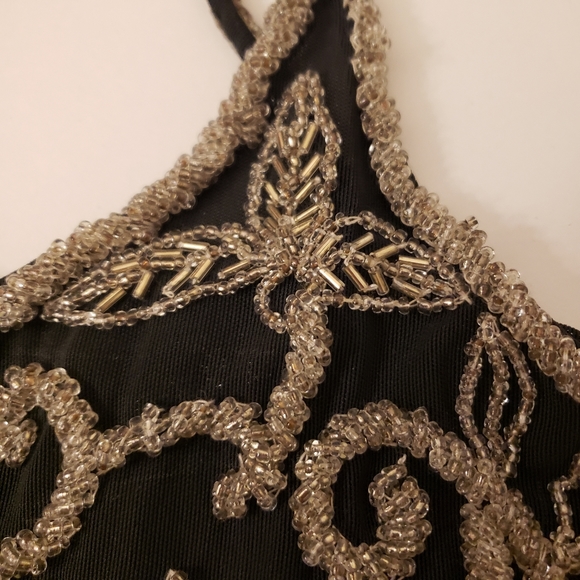 Karioli 1  Beaded Spaghetti Strap Crop Top Blouse - Picture 6 of 8